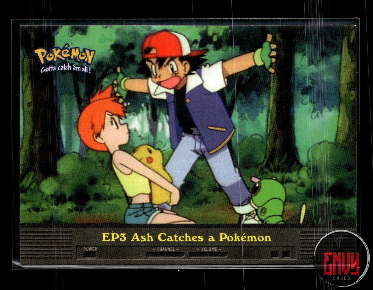 EP3 Ash Catches a Pokemon LP #125 Topps Trading Cards Series 2 Pokemon