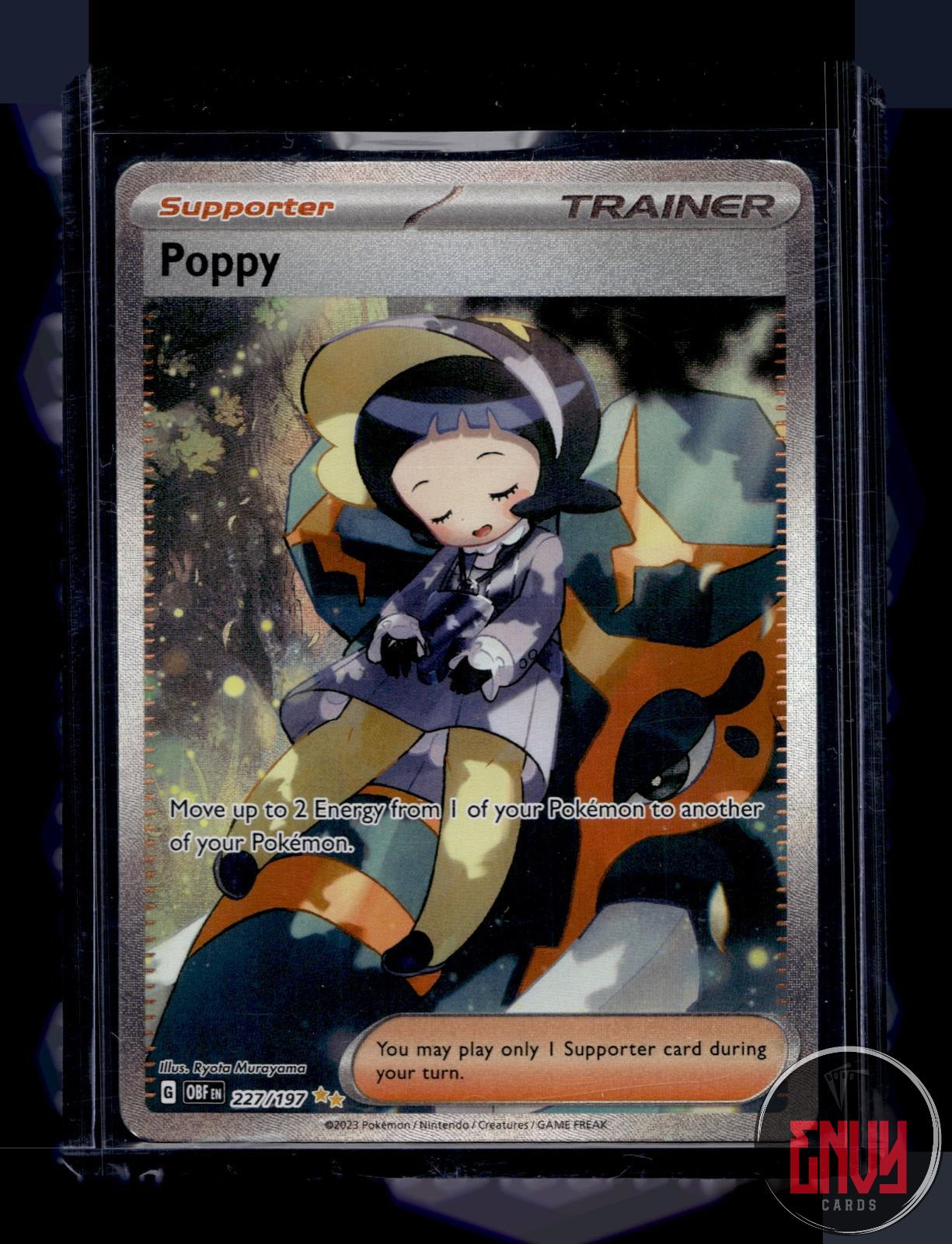 Poppy Near Mint 227/197 Special Illustration Rare Obsidian Flames Pokemon