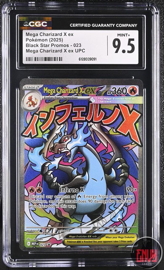 Mega Charizard X EX 023 Upc Black Star Promos Pokemon CGC 9.5 Mint+