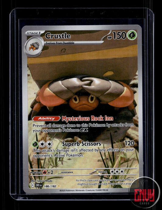 Crustle Near Mint 186/182 Illustration Rare Destined Rivals Pokemon Holo