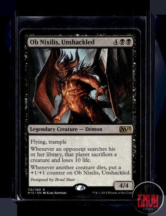 Ob Nixilis, Unshackled LP 110 Rare Magic 2015 (M15) Magic: The Gathering