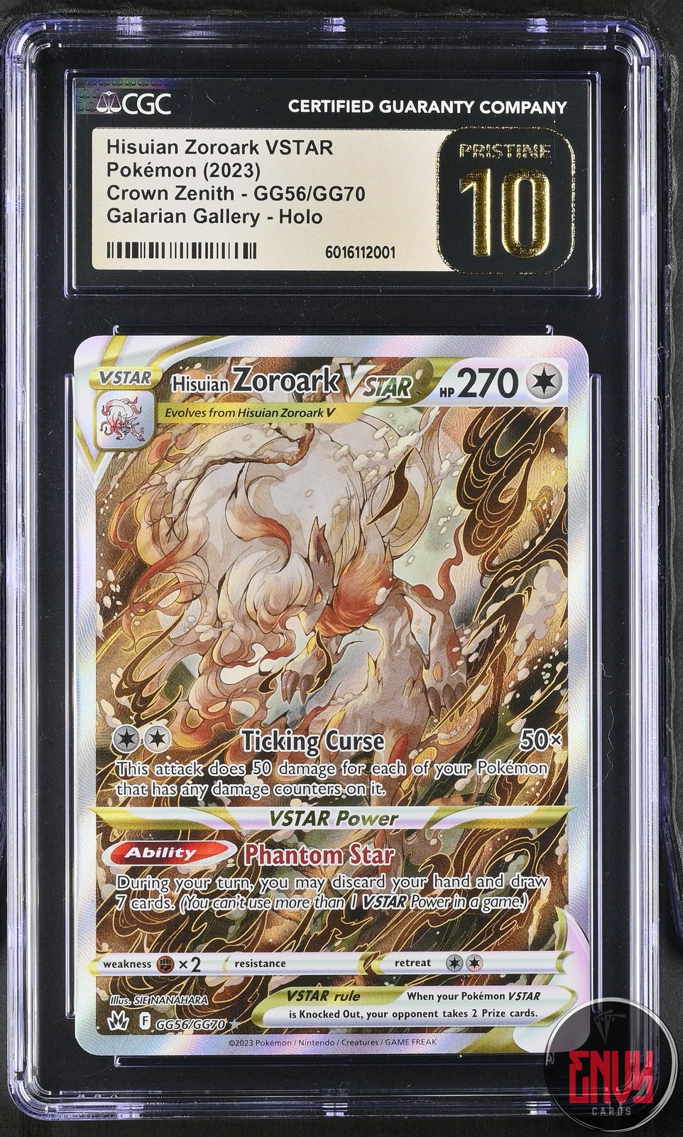 Hisuian Zoroark Vstar Gg56/Gg70 Galarian Gallery Holo Pokemon CGC 10 Pristine