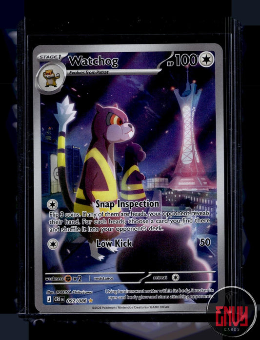Watchog Near Mint 097/086 Illustration Rare Chaos Rising Pokemon