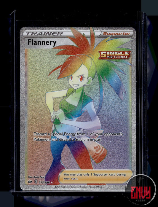 Flannery Near Mint 215/198 Rainbow Rare Chilling Reign Pokemon