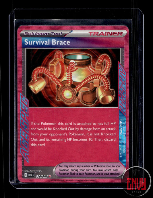 Survival Brace Near Mint 164/167 ACE SPEC Rare Twilight Masquerade Pokemon