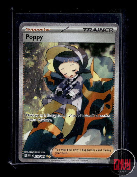 Poppy Near Mint 227/197 Special Illustration Rare Obsidian Flames Pokemon