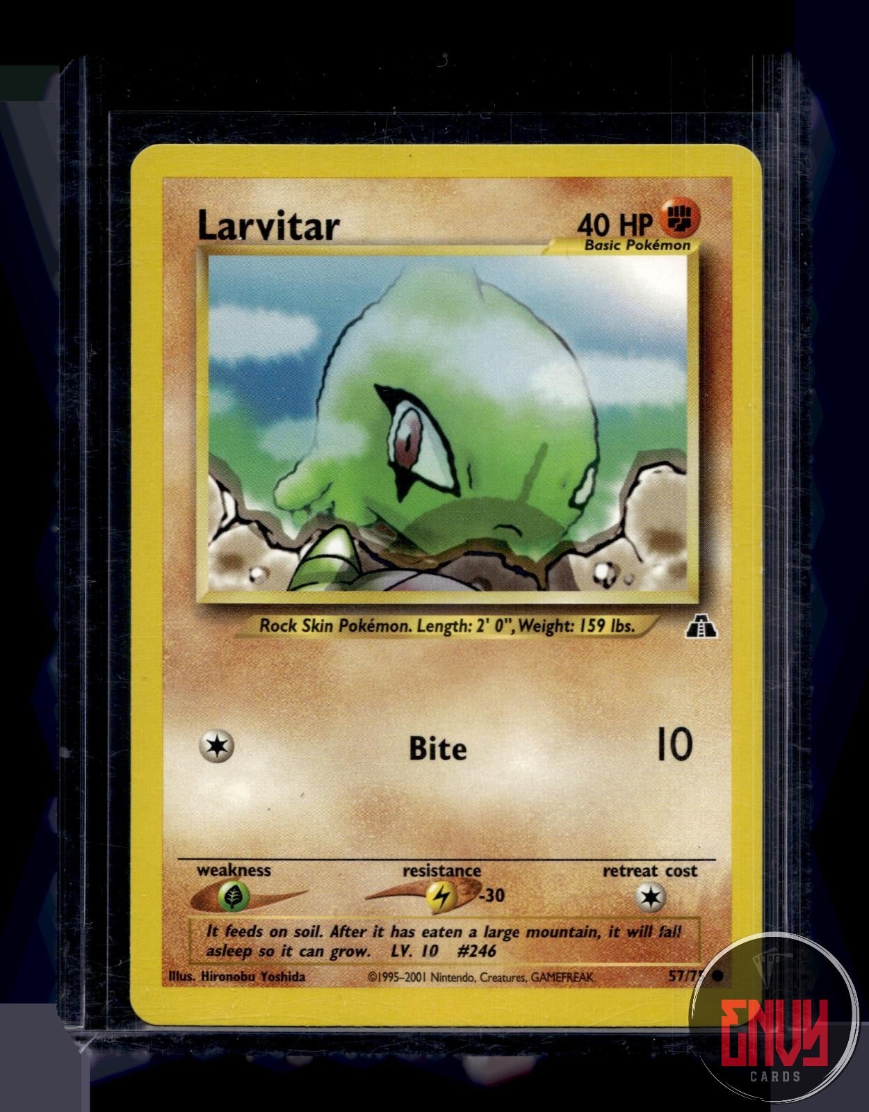 Larvitar Near Mint 57/75 Common Neo Discovery Pokemon Unlimited