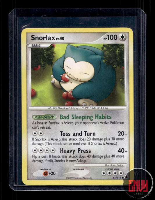 Snorlax Lightly Played 81/111 Common Rising Rivals Pokemon