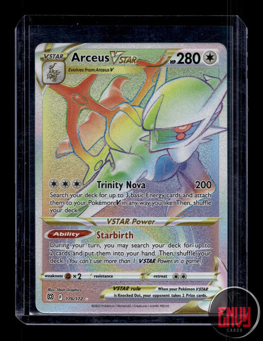 Arceus VSTAR Near Mint 176/172 Rainbow Rare Brilliant Stars Pokemon