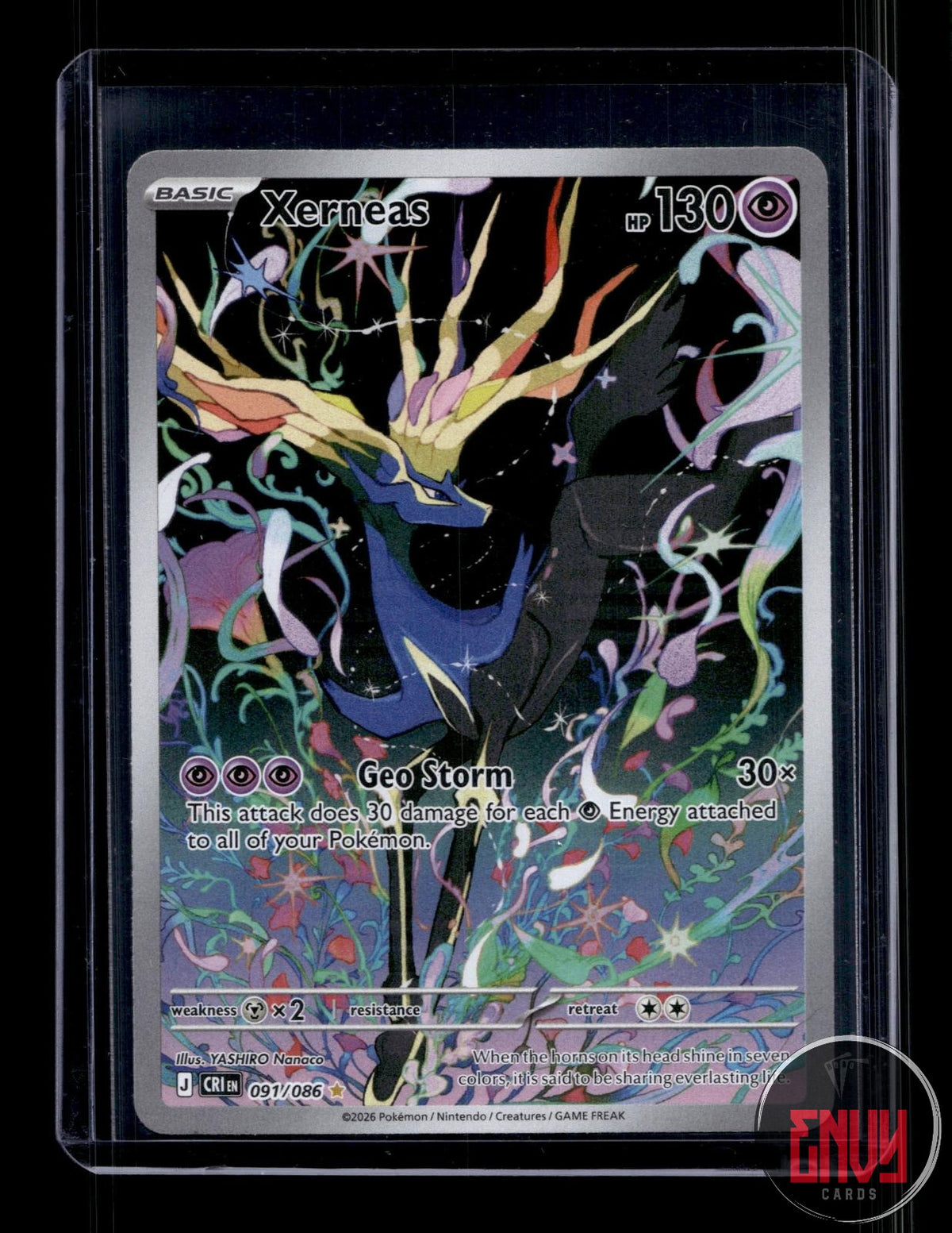 Xerneas NM 091/086 IR Chaos Rising Pokemon Holo