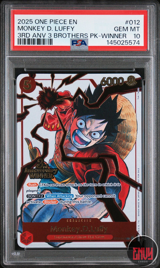 Monkey D. Luffy 012 Winner One Piece PSA 10