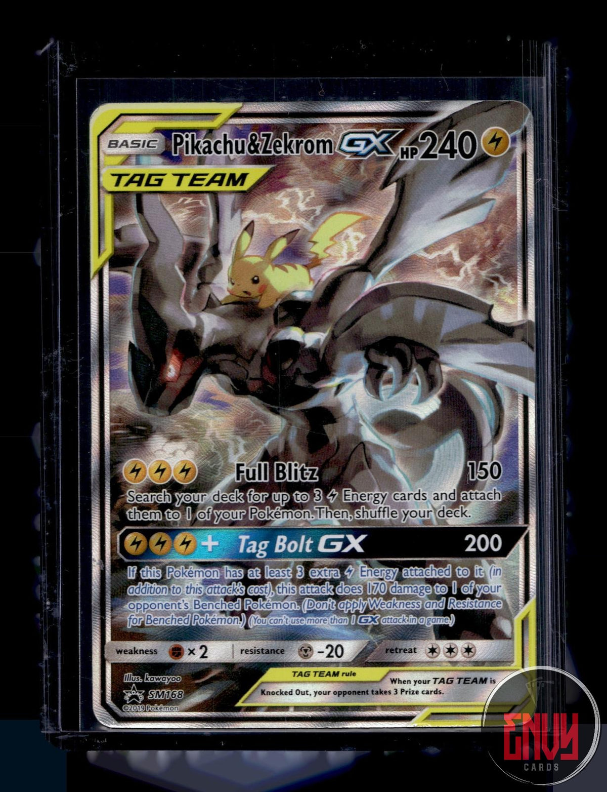 Pikachu & Zekrom GX MP SM168 P Sun & Moon Promo Pokemon Holo
