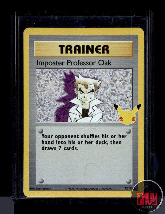 Imposter Professor Oak NM 73/102 Celebrations: Classic Collection Pokemon Holo