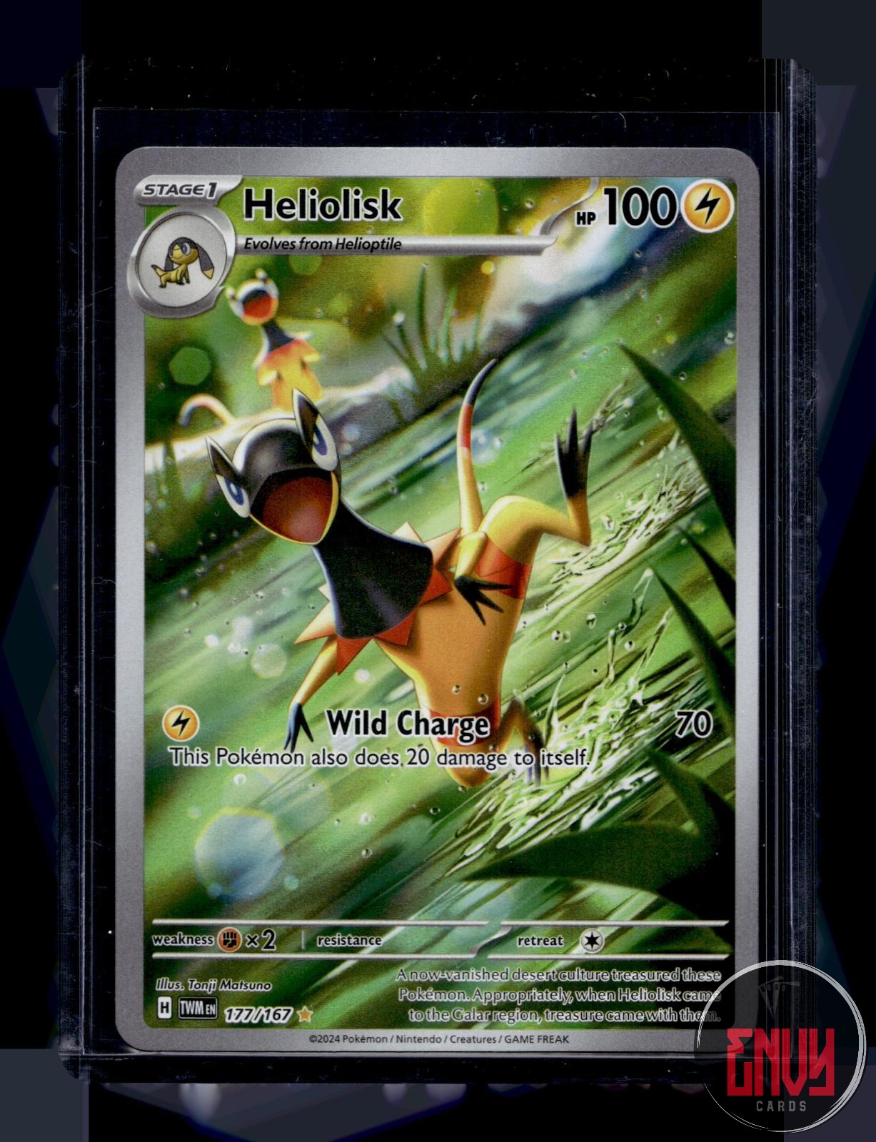 Heliolisk Near Mint 177/167 Illustration Rare Twilight Masquerade Pokemon