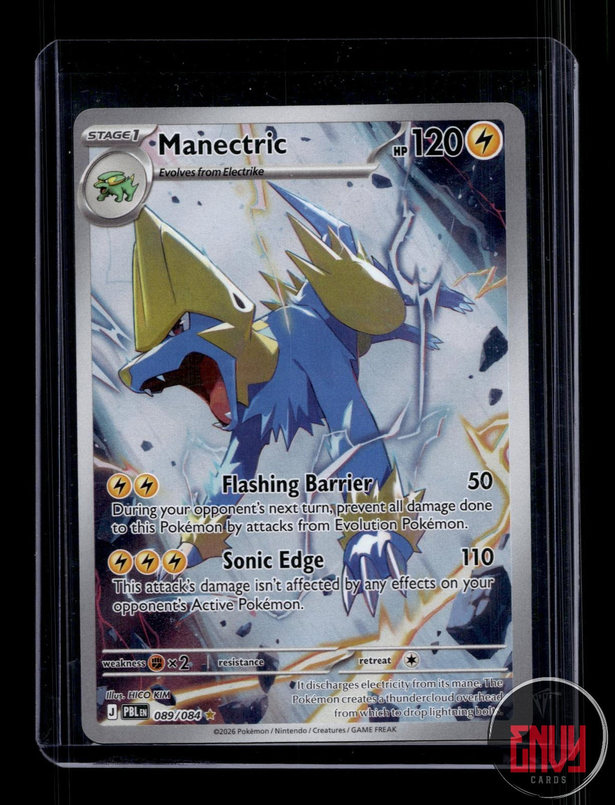 Manectric NM 089/084 IR Pitch Black Pokemon Holo