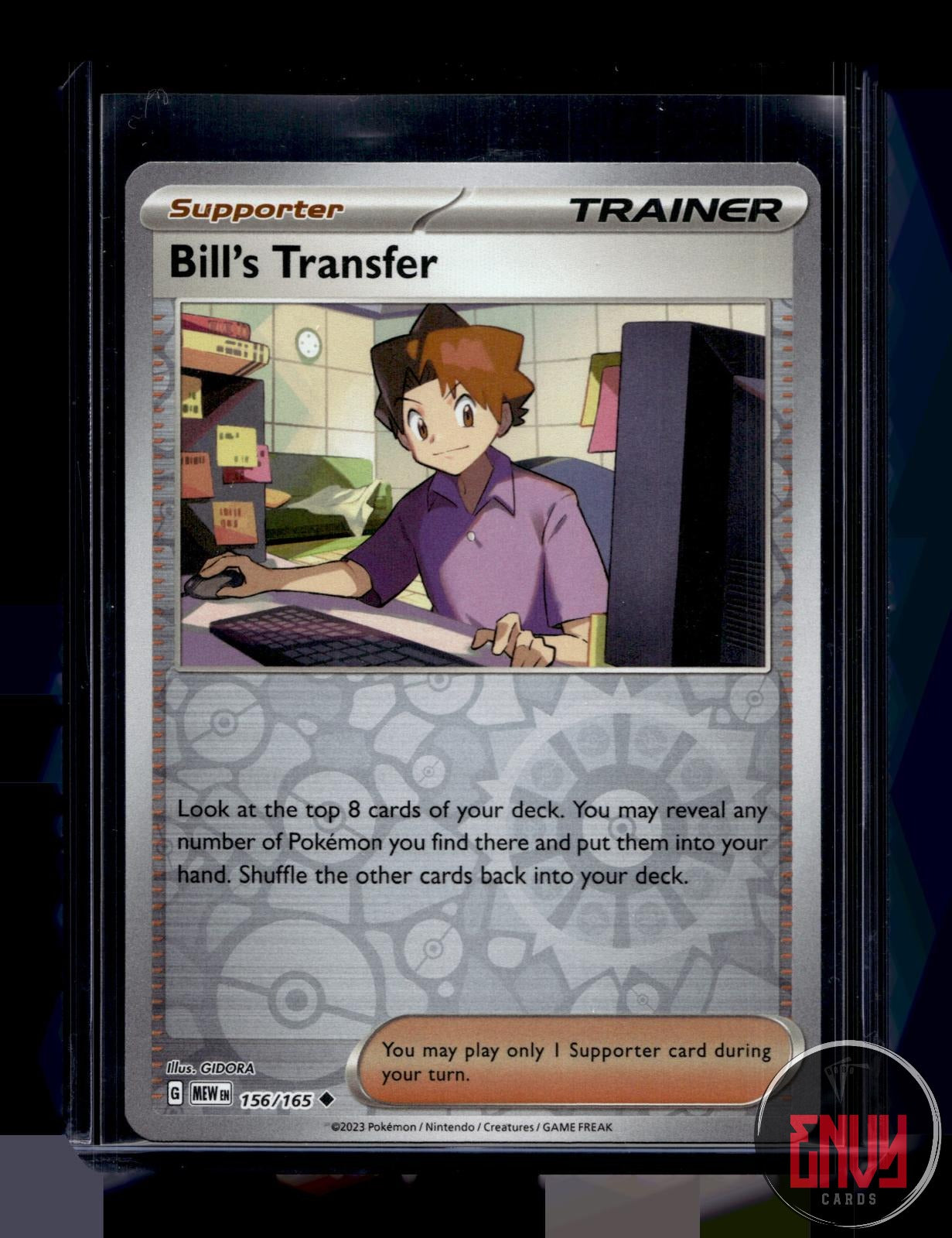 Bill's Transfer Near Mint 156/165 Uncommon 151 Pokemon Reverse Holo