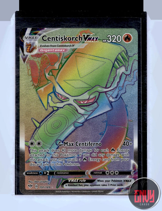 Centiskorch VMAX Lightly Played 191/189 Rainbow Rare Darkness Ablaze Pokemon