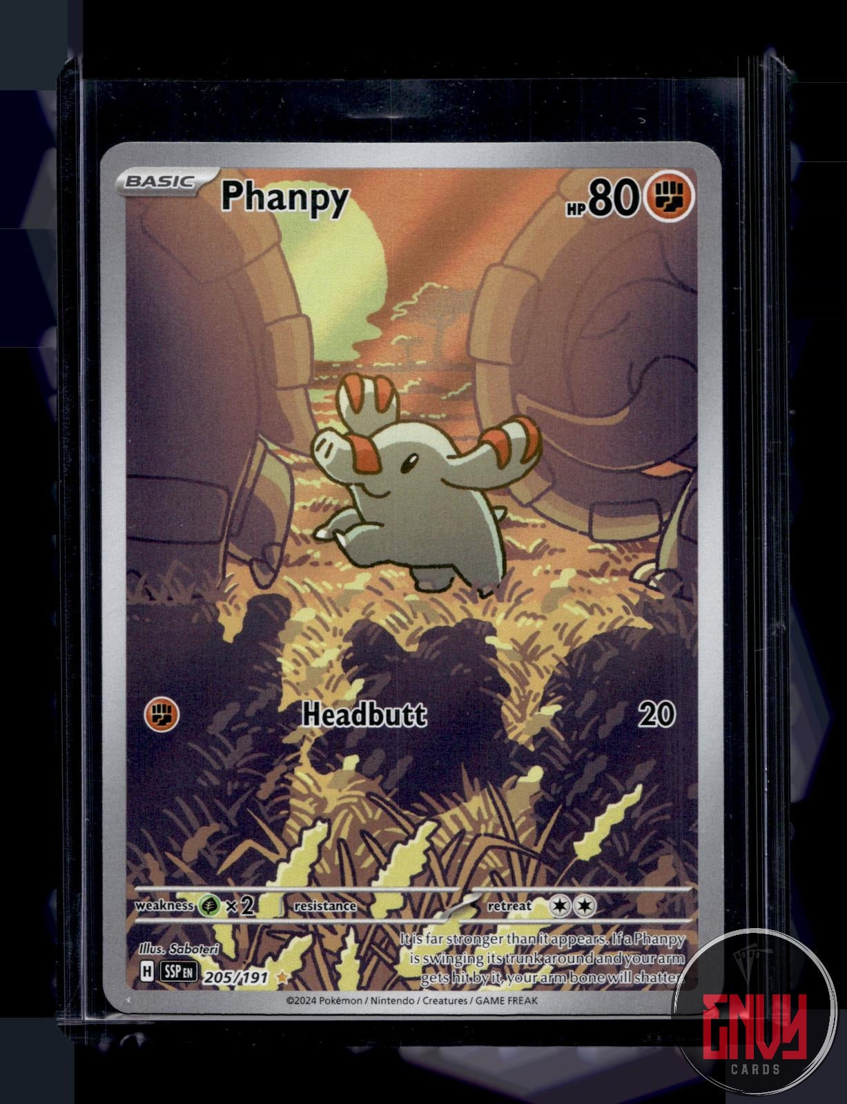 Phanpy Near Mint 205/191 Illustration Rare Surging Sparks Pokemon Holo