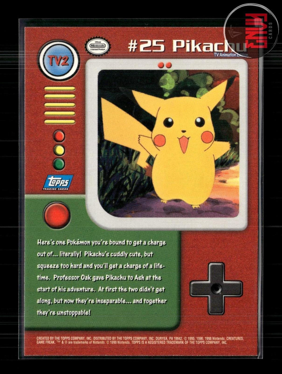 Pikachu LP #78 Topps Trading Cards Series 1 Pokemon