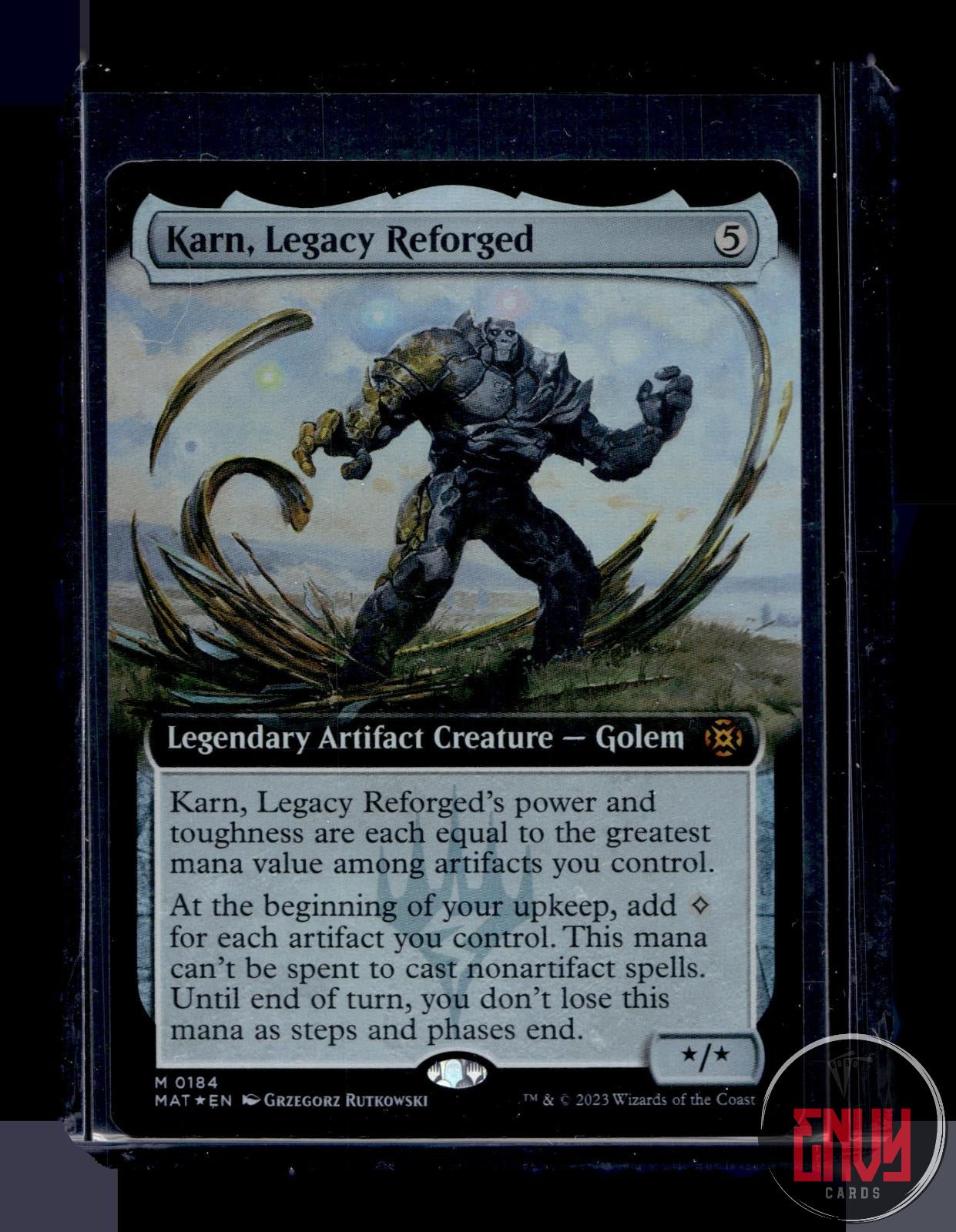 Karn, Legacy Reforged (Extended Art) LP 184 MOM The Aftermath Foil