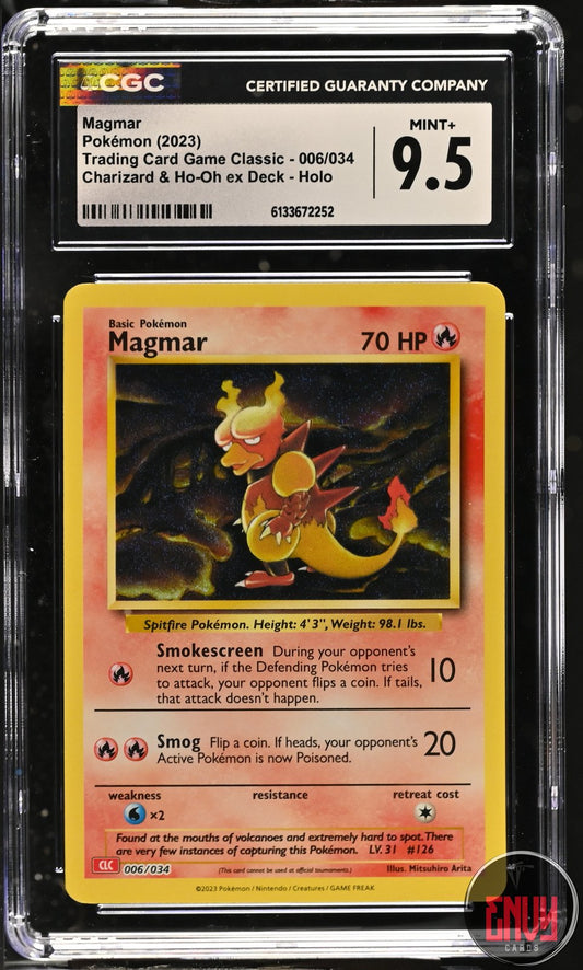Magmar 006/034 Charizard & Ho-oh EX Deck Holo Pokemon CGC 9.5 Mint+