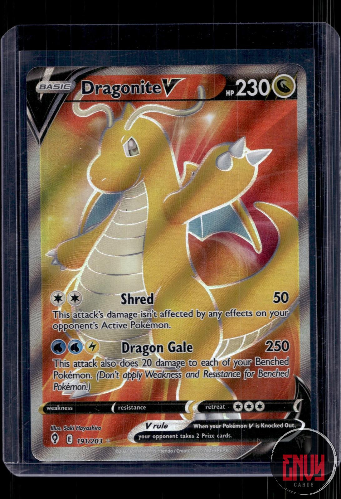 Dragonite V NM 191/203 UR Evolving Skies Pokemon Holo