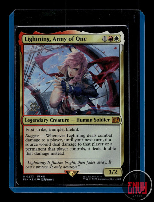 Lightning, Army of One MP 233 Mythic Prerelease Cards Magic: The Gathering Foil