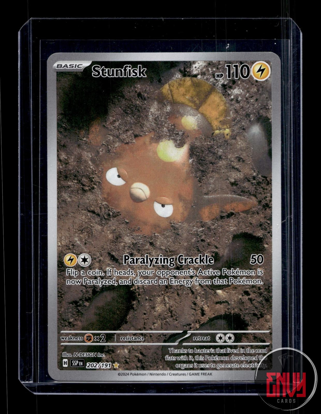Stunfisk Near Mint 202/191 Illustration Rare Surging Sparks Pokemon