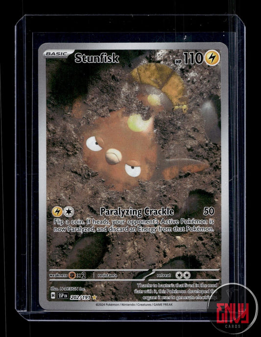 Stunfisk Near Mint 202/191 Illustration Rare Surging Sparks Pokemon
