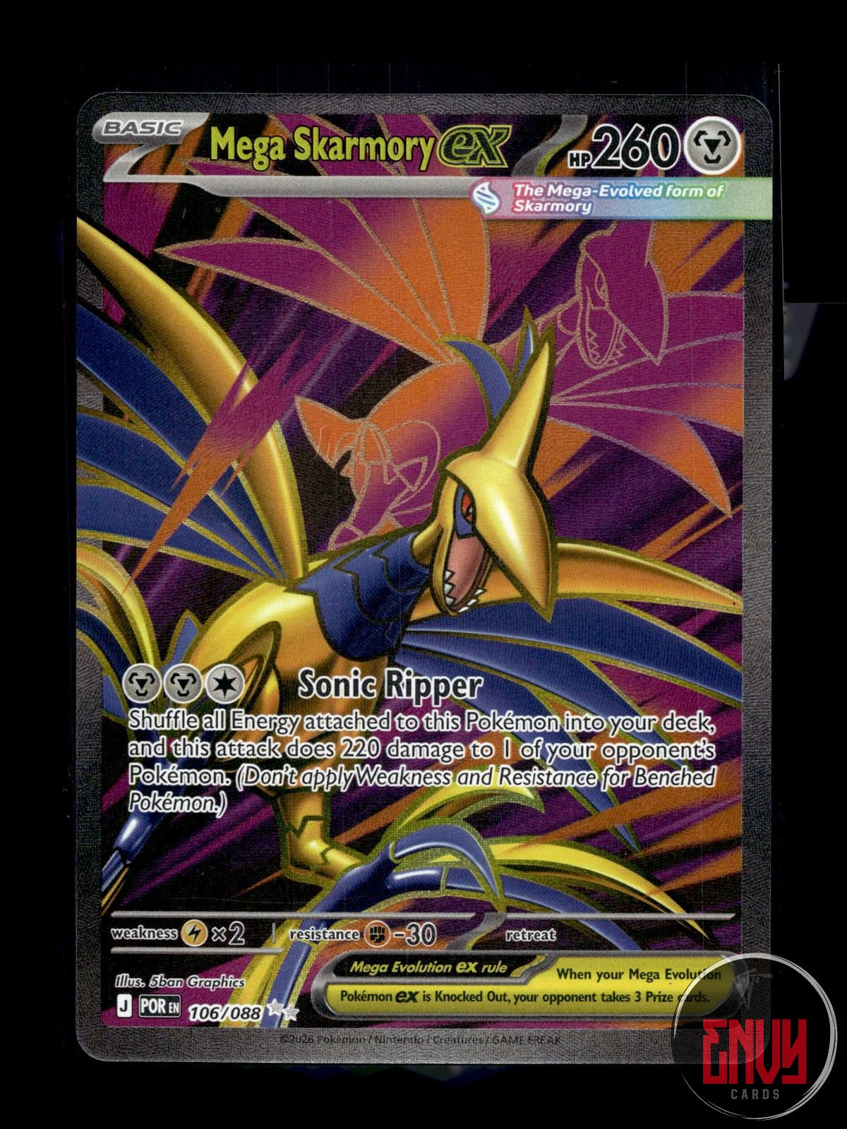Mega Skarmory ex NM 106/088 UR Perfect Order Pokemon Holo