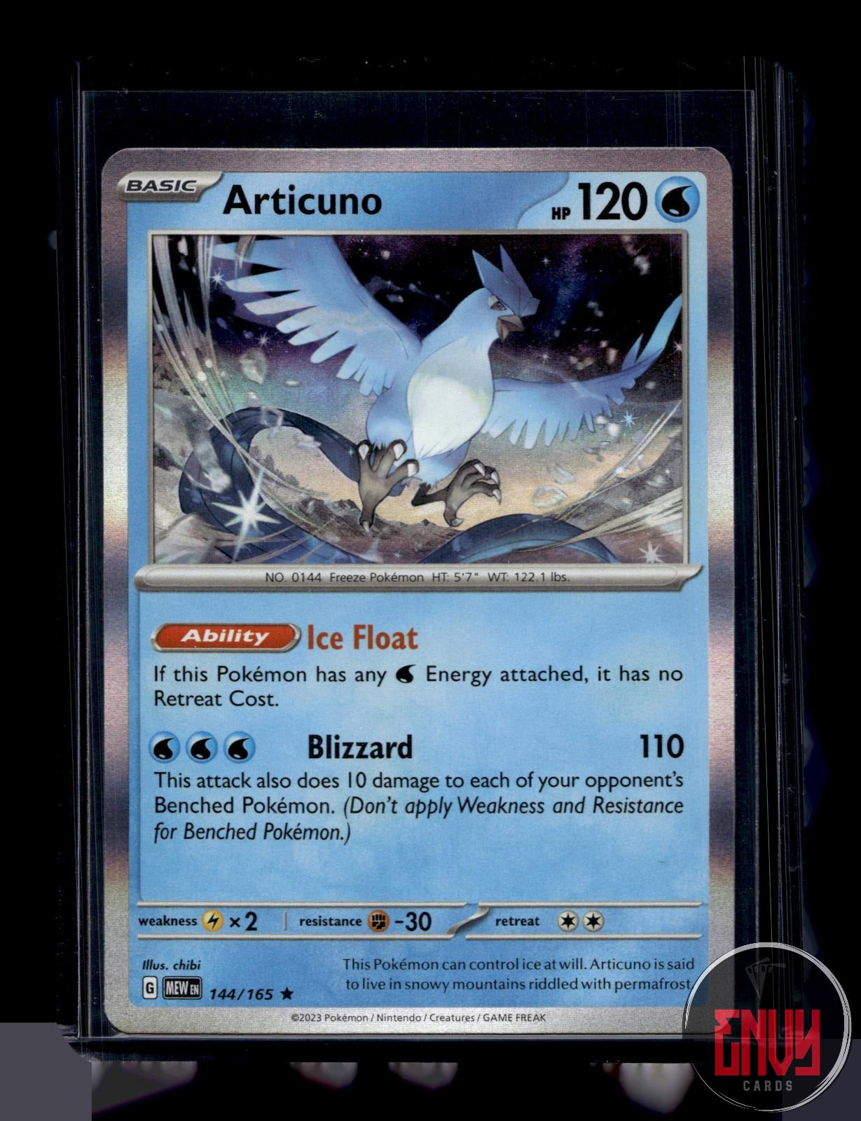 Articuno Near Mint 144/165 Rare 151 Pokemon Holo