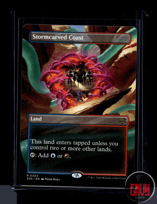 Stormcarved Coast (Borderless) Lightly Played 304 Rare Secrets of Strixhaven