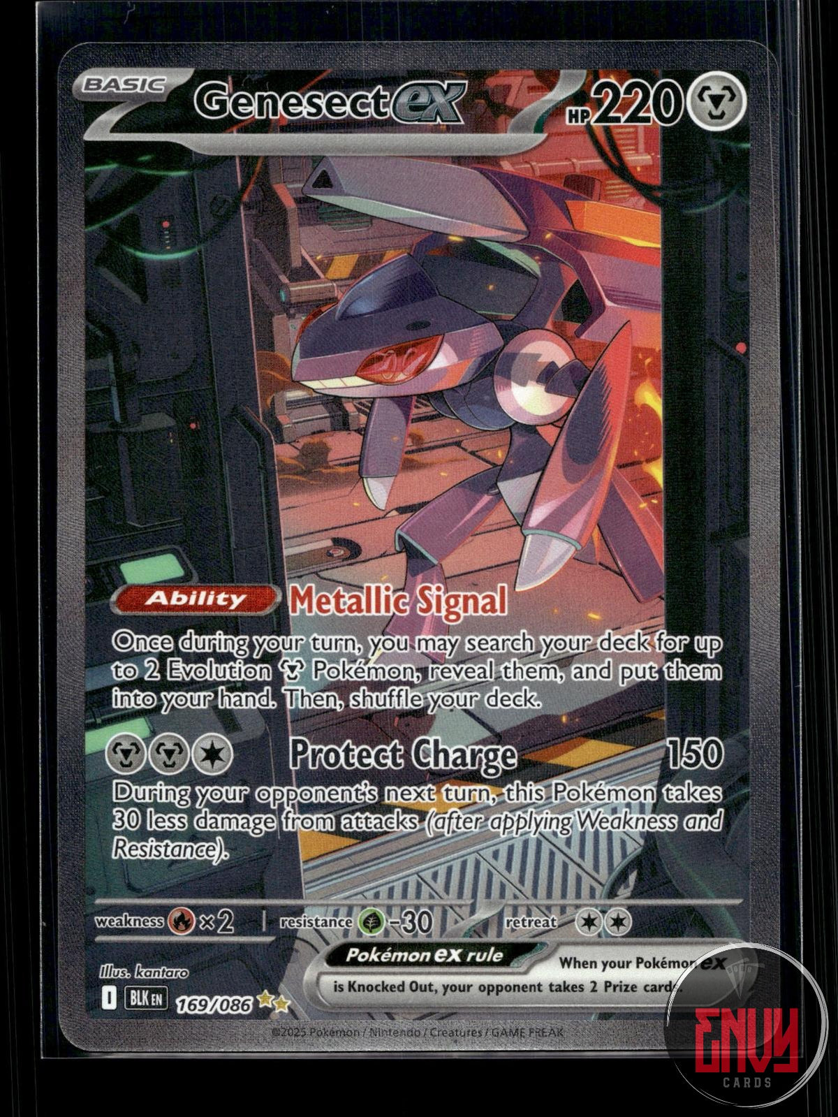 Genesect ex NM 169/086 SIR Black Bolt Pokemon Holo