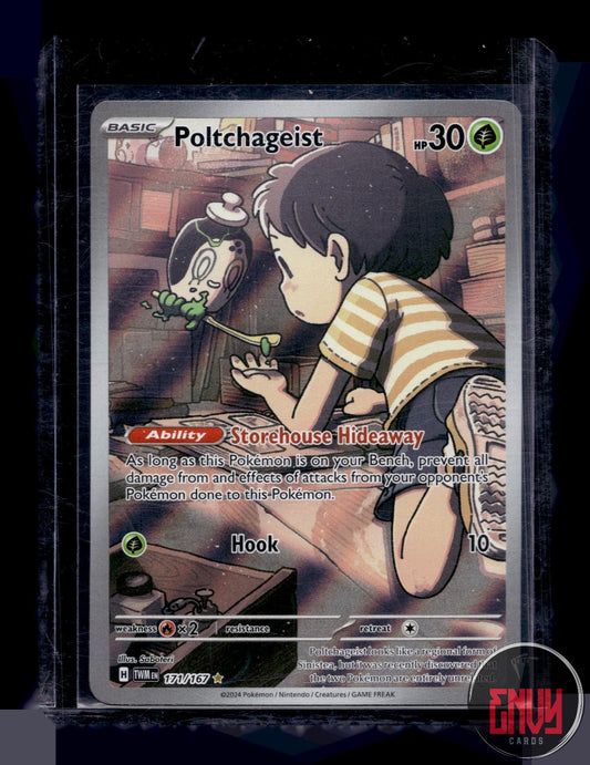 Poltchageist Near Mint 171/167 Illustration Rare Twilight Masquerade Pokemon