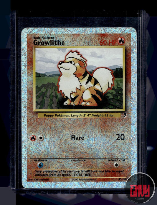 Growlithe HP 45/110 Uncommon Legendary Collection Pokemon Reverse Holo