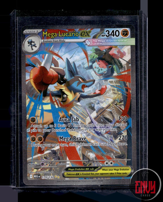 Mega Lucario ex NM 179/132 Special Illustration Rare Mega Evolution Pokemon Holo