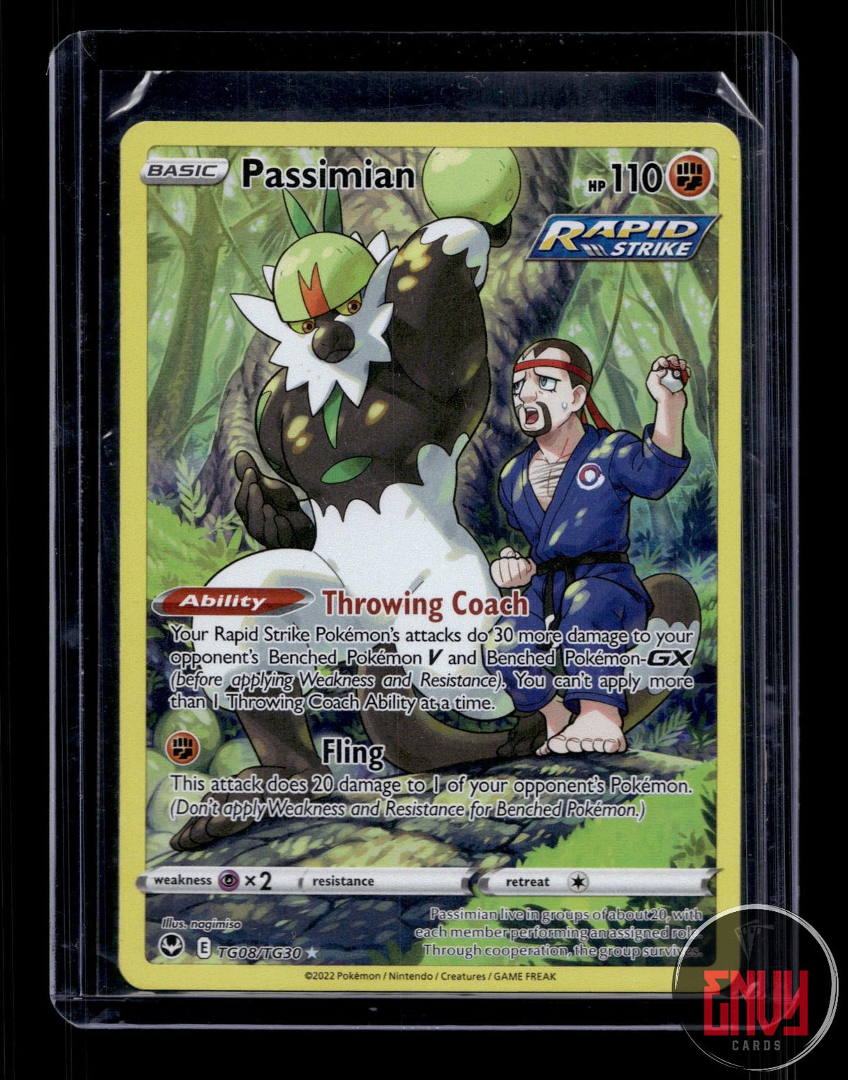 Passimian NM TG08/TG30 Silver Tempest Trainer Gallery Pokemon Holo