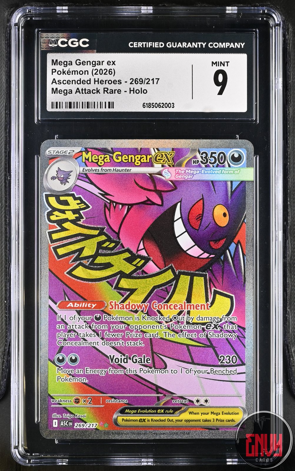 Mega Gengar EX 269/217 Attack Rare Holo Ascended Heroes Pokemon CGC 9 Mint