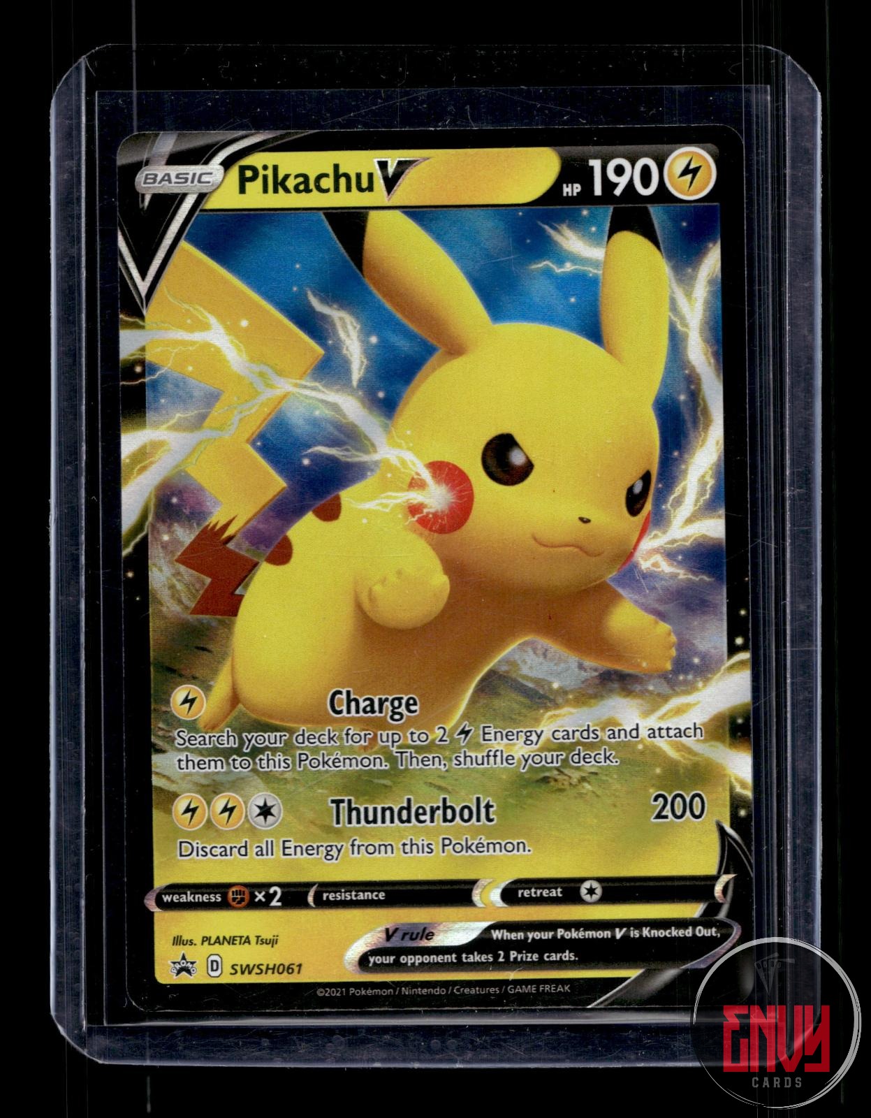 Pikachu V Near Mint SWSH061 Promo Sword & Shield Promo Pokemon Holo