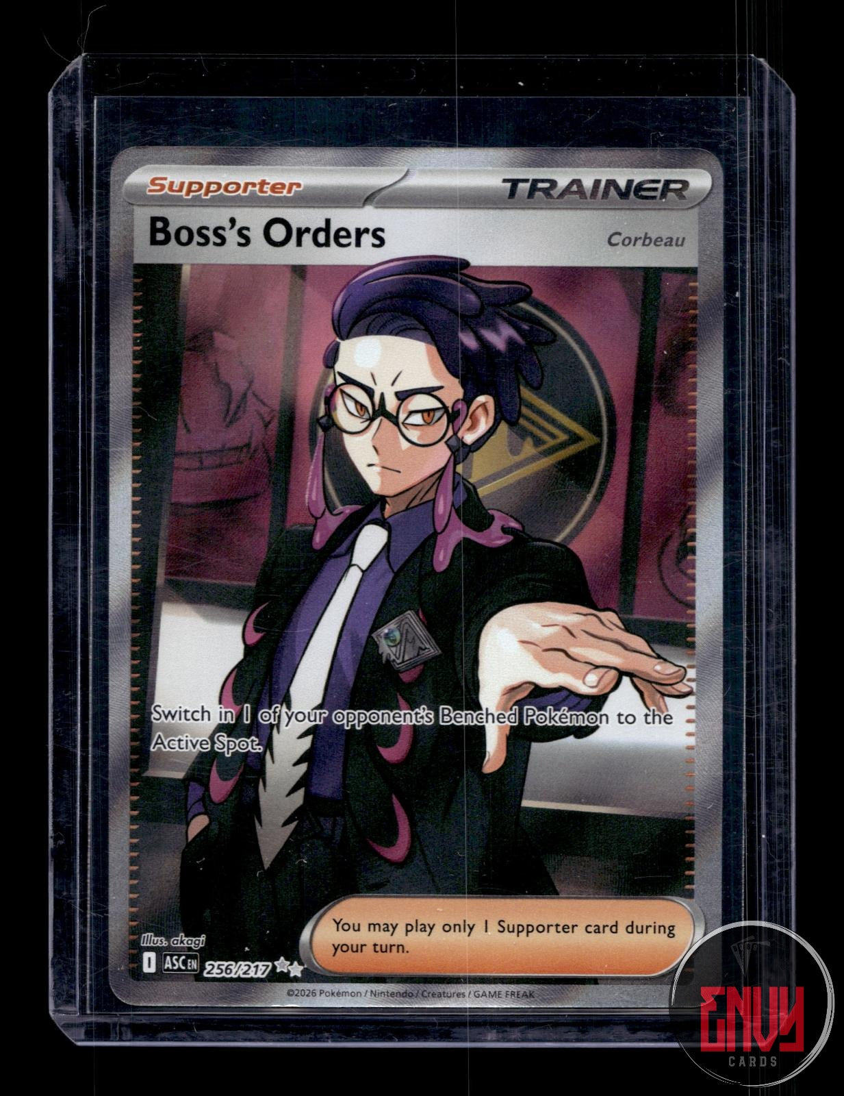 Boss's Orders [Corbeau] Near Mint 256/217 Ultra Rare Ascended Heroes Pokemon