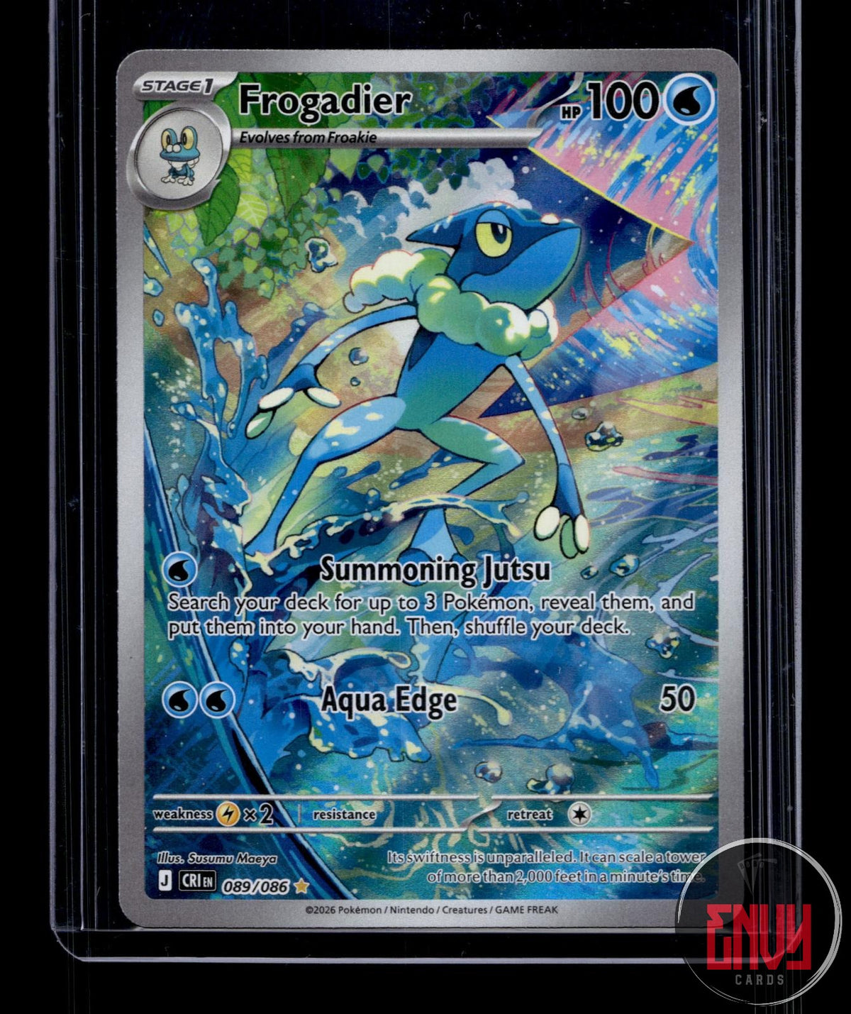 Frogadier NM 089/086 IR Chaos Rising Pokemon Holo