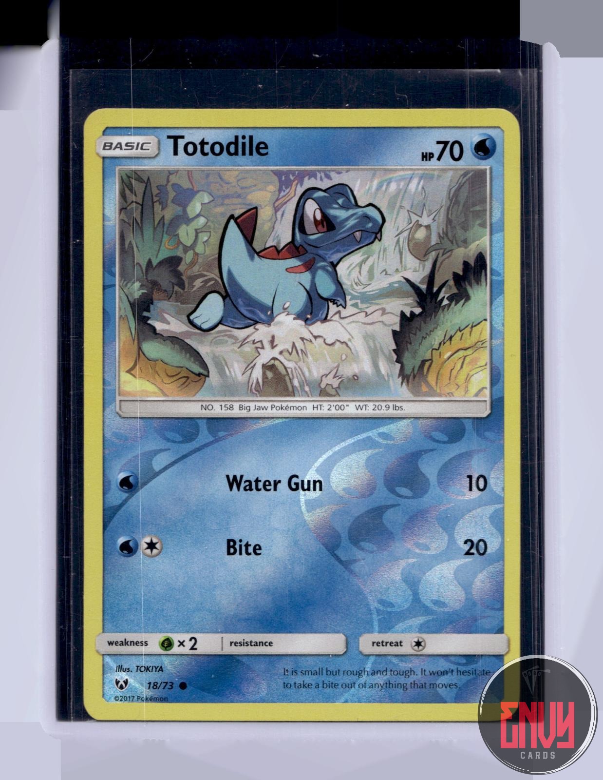 Totodile Near Mint 18/73 Common Shining Legends Pokemon Reverse Holo