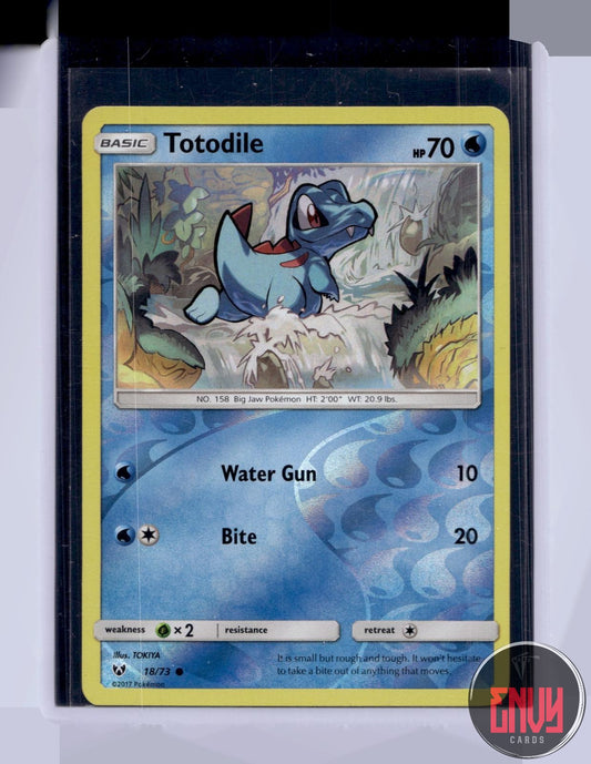 Totodile Near Mint 18/73 Common Shining Legends Pokemon Reverse Holo