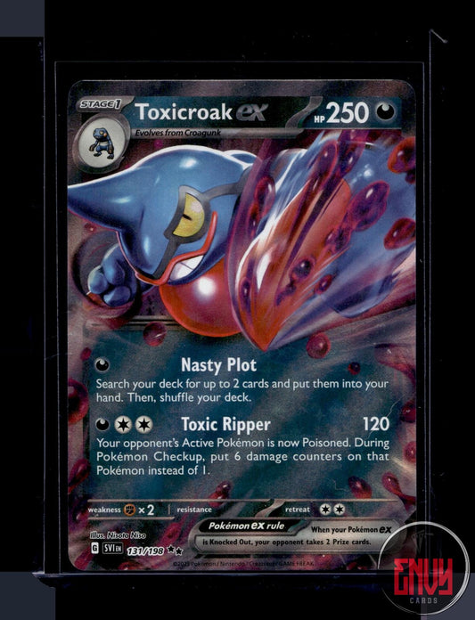 Toxicroak ex Near Mint 131/198 Double Rare Scarlet & Violet Pokemon