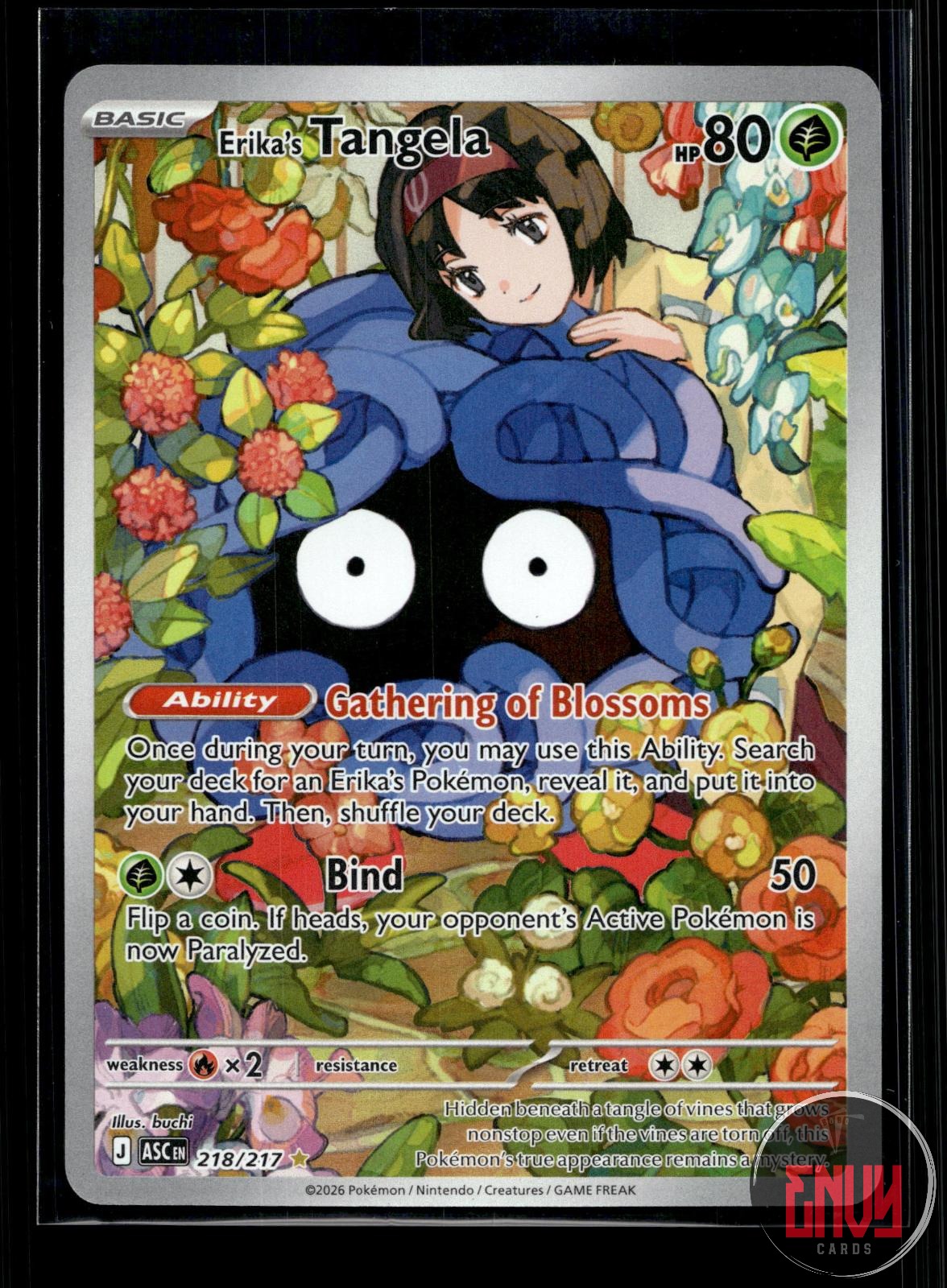 Erika's Tangela NM 218/217 IR Ascended Heroes Pokemon Holo