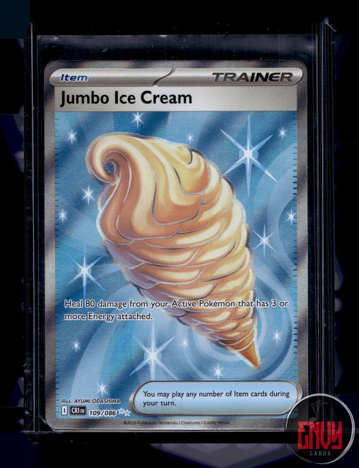 Jumbo Ice Cream Near Mint 109/086 Ultra Rare Chaos Rising Pokemon Holo