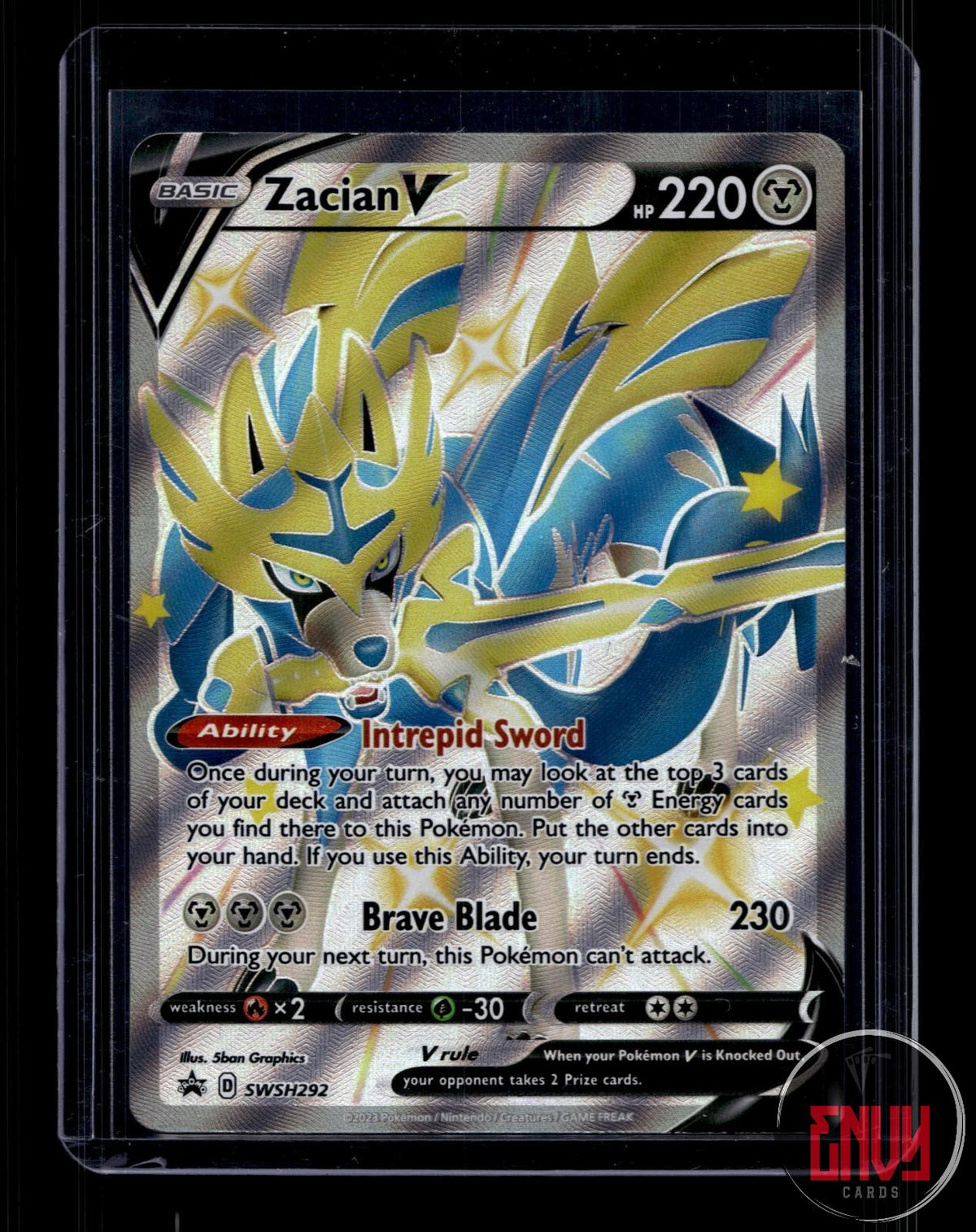 Zacian V (Shiny) Near Mint SWSH292 Promo Sword & Shield Promo Pokemon Holo