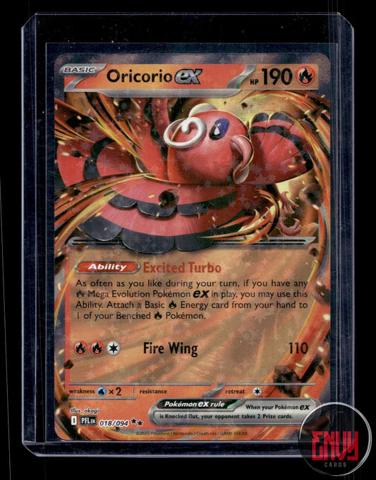 Oricorio ex Near Mint 018/094 Double Rare Phantasmal Flames Pokemon