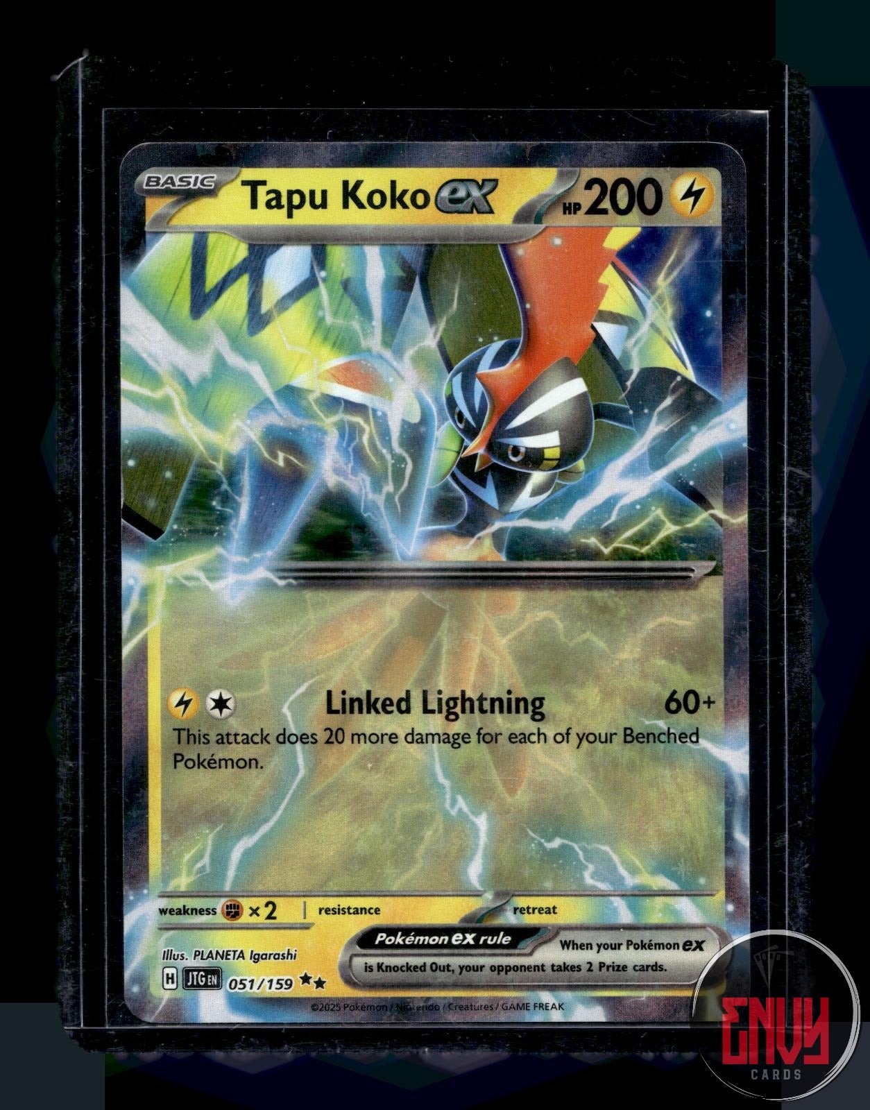 Tapu Koko ex Near Mint 051/159 Double Rare Journey Together Pokemon