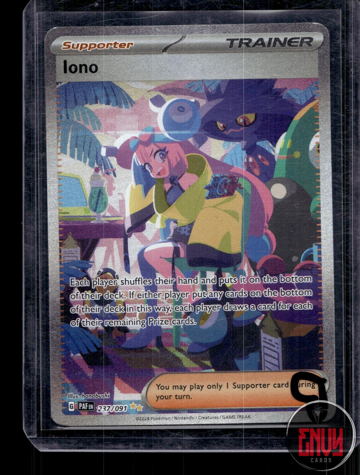 Iono NM 237/091 SIR Paldean Fates Pokemon Holo
